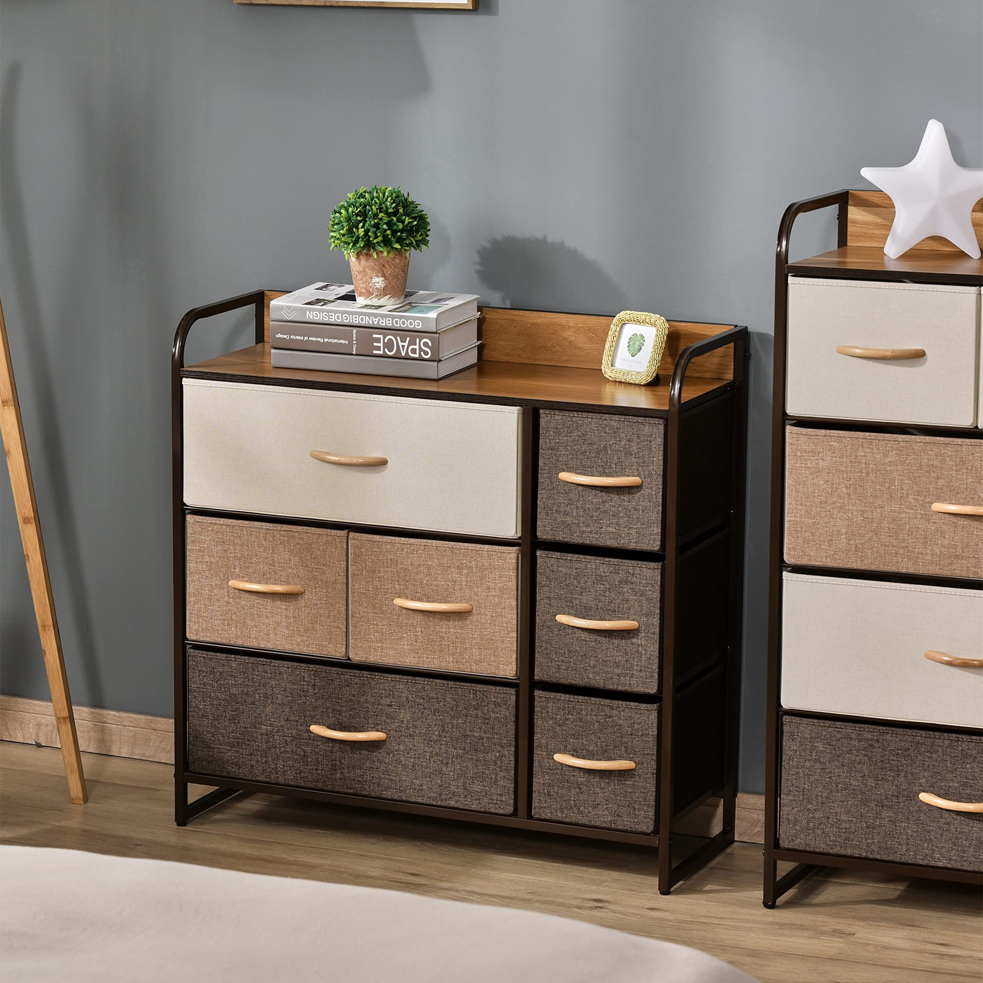 Amazon.com: HOMCOM 7-Drawer Dresser, Fabric Chest of Drawers, 3
